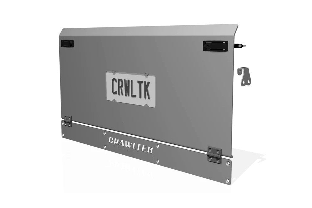 CrawlTek Drop Down Tailgate with Molle Rack | Jeep Wrangler YJ/TJ