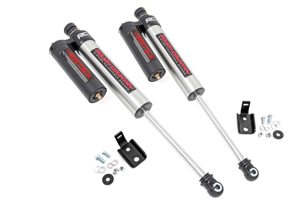 Rough Country (689006) Vertex 2.5 Adj Front Shocks | 3.5-6" | Jeep Wrangler JK/Wrangler Unlimited (07-18)