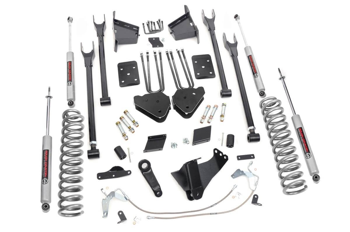 Rough Country (532.20) 6 Inch Lift Kit | 4-Link | No OVLD | Ford F-250 Super Duty (11-14)