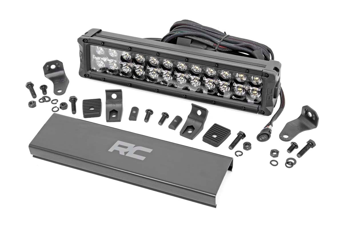 Rough Country (70912BD) Black Series LED Light | 12 Inch | Dual Row | White DRL