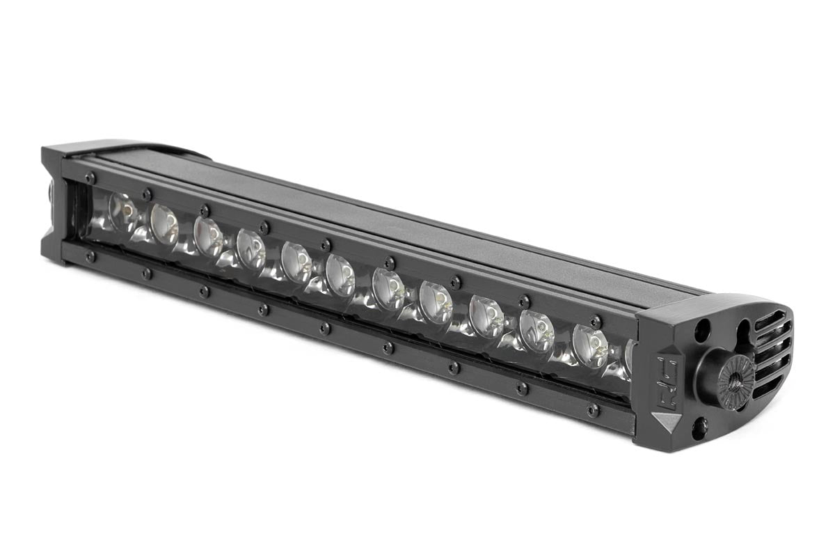Rough Country (70712BLDRL) Black Series LED Light Bar | Cool White DRL | 12 Inch | Single Row