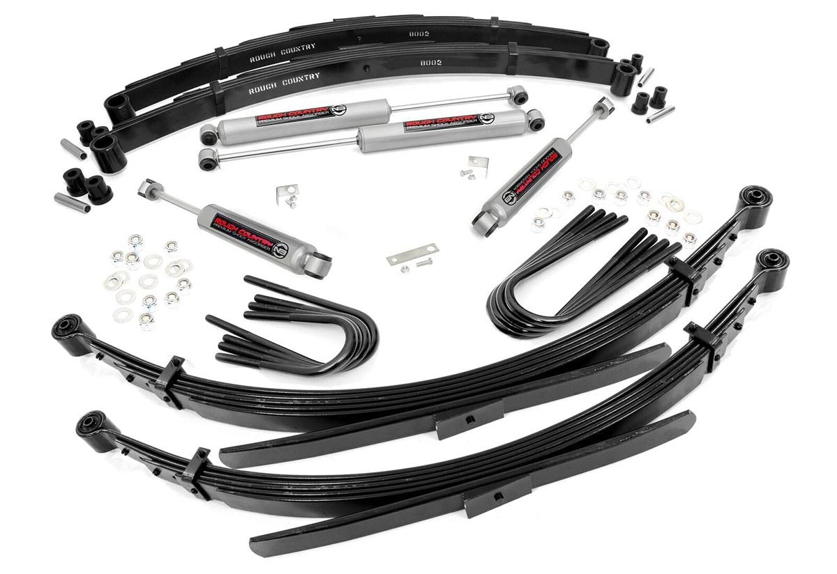 Rough Country (18630) 2 Inch Lift | 52 Inch Rear Springs | Chevy/GMC 3/4-Ton Suburban/C25/K25 Truck (73-76)