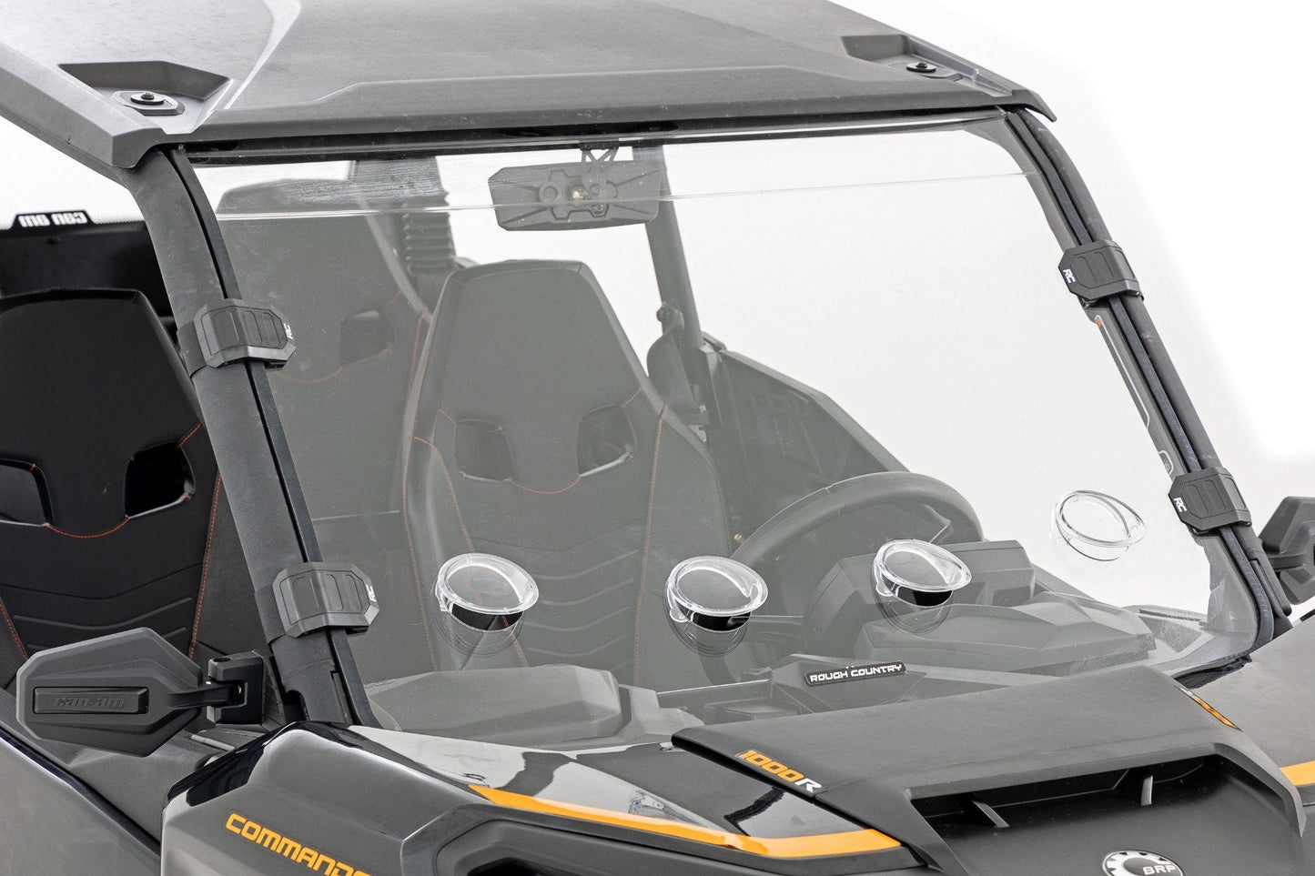 Rough Country (98202230) Vented Full Windshield | Scratch Resistant | Can-Am Commander 1000R/Max