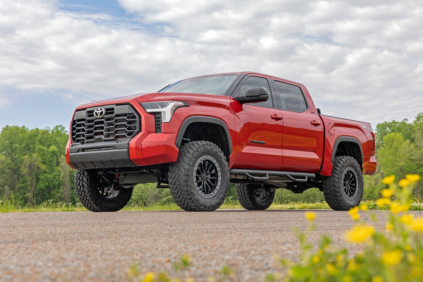Rough Country (72002) Nerf Steps | Cab Length | Crew Max | Toyota Tundra 2WD/4WD (22-23)