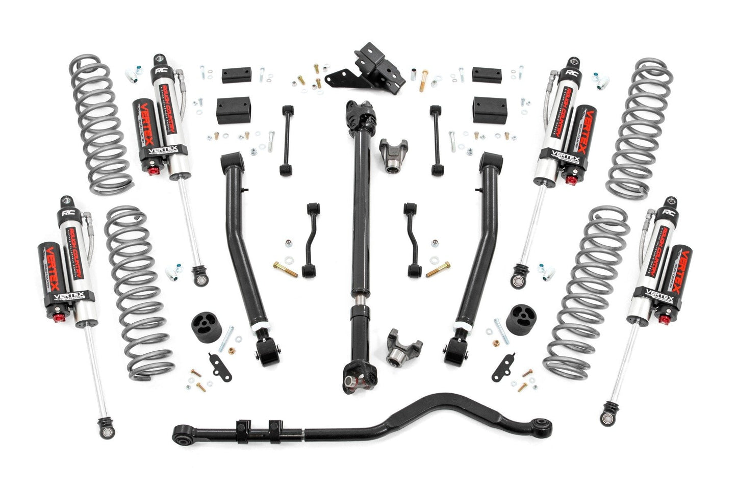 Rough Country (69150) 3.5 Inch Lift Kit | Adj LCA | FR D/S | Vertex | Jeep Wrangler Unlimited Rubicon (18-23)