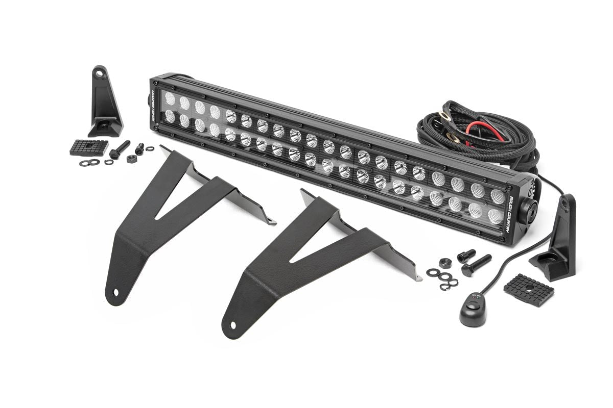 Rough Country (70779) LED Light Kit | Bumper Mount | 20" Black Dual Row | Ram 1500 (19-23)