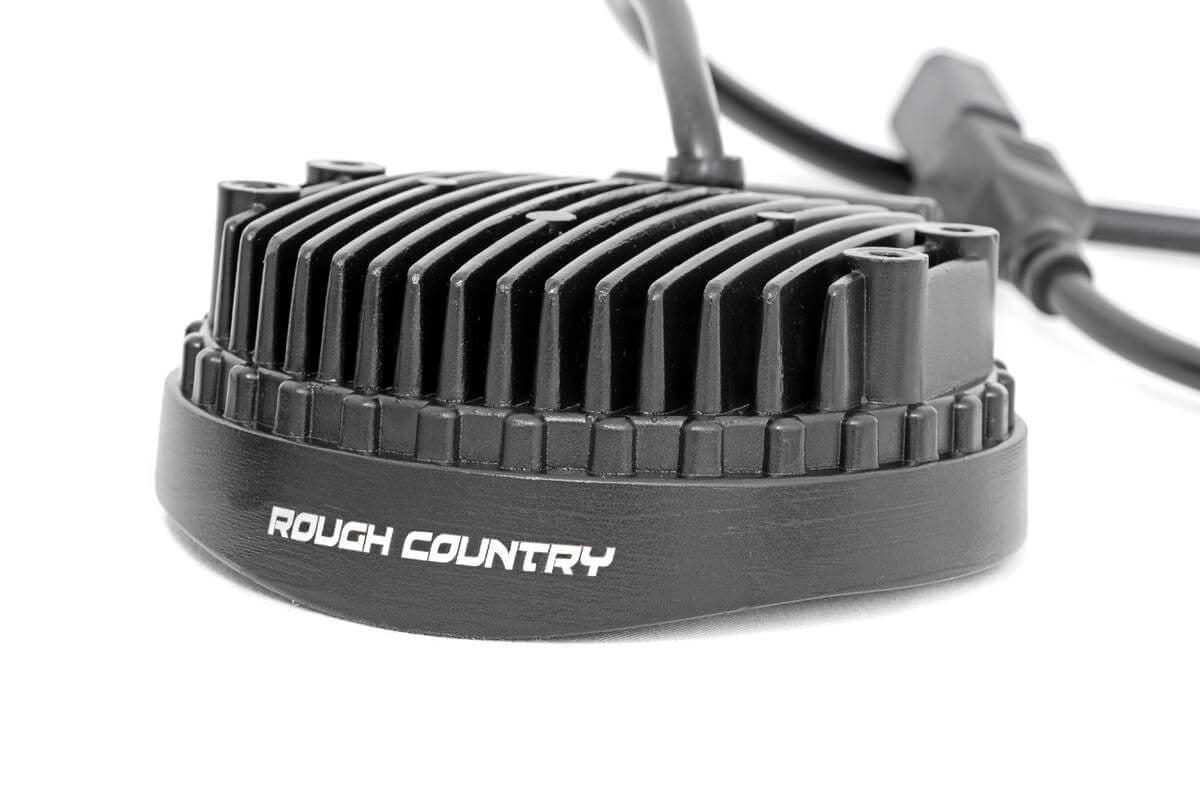Rough Country (70804) Chrome Series LED Light Pair | 4 Inch | Round