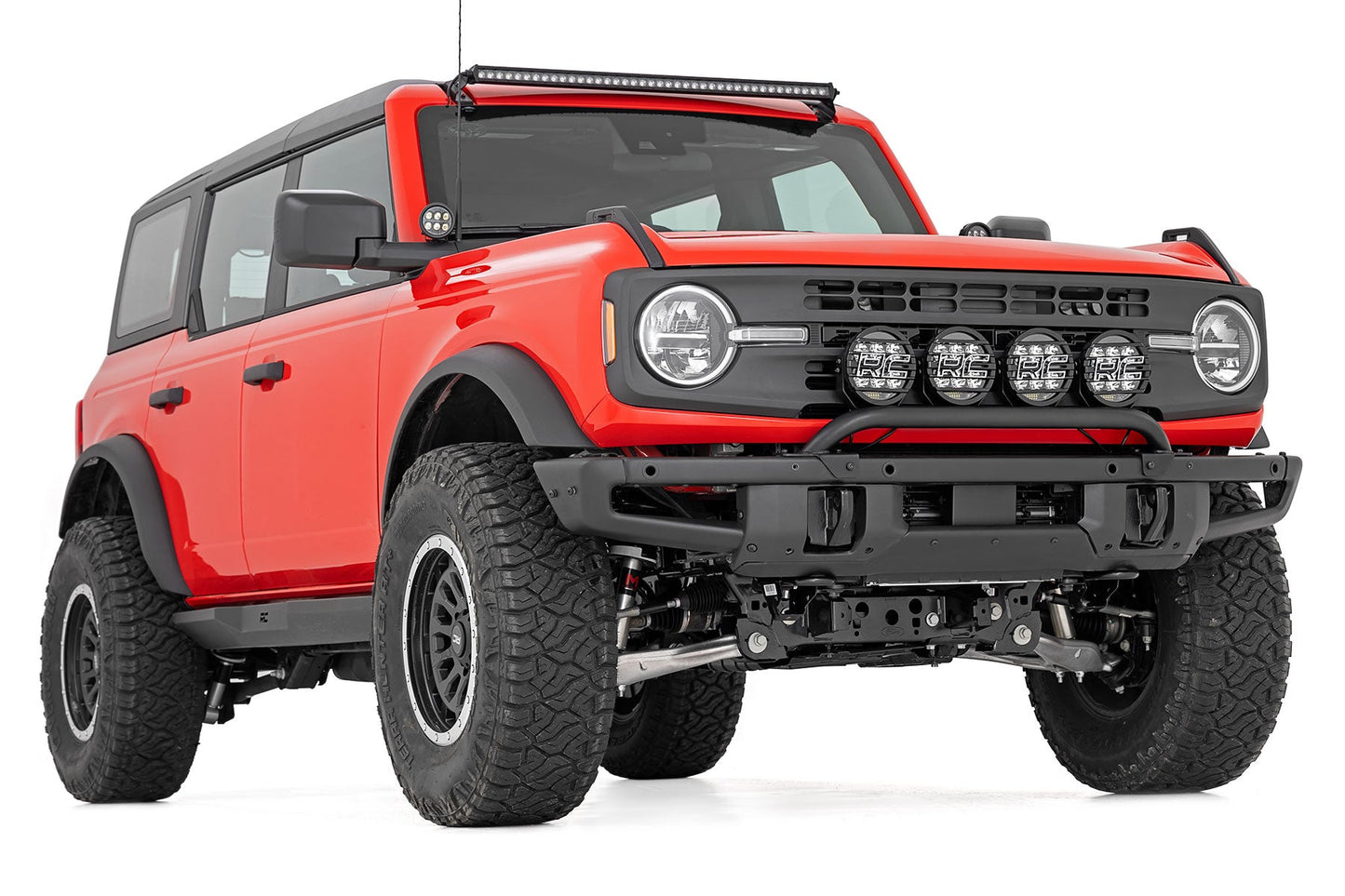 Rough Country (70805A) Black Series Halo LED Light Pair | White/Amber DRL | 6.5 Inch | Round