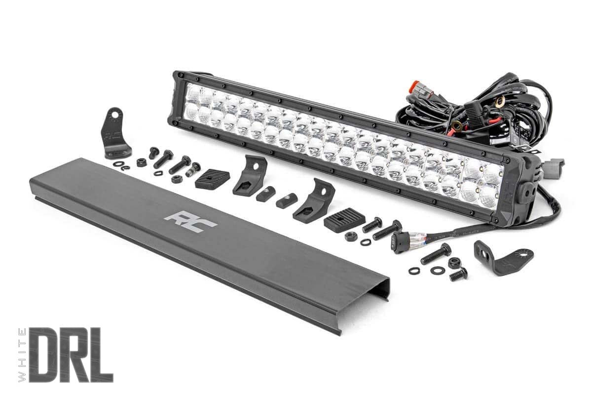 Rough Country (70920D) Chrome Series LED Light | 20 Inch | Dual Row | White DRL
