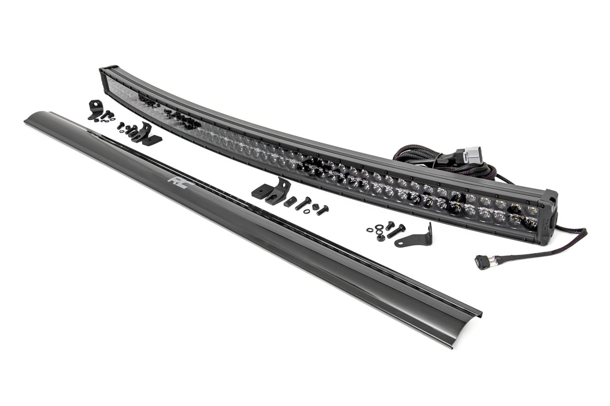 Rough Country (72954BD) Black Series LED | 54 Inch Light| Curved Dual Row | White DRL