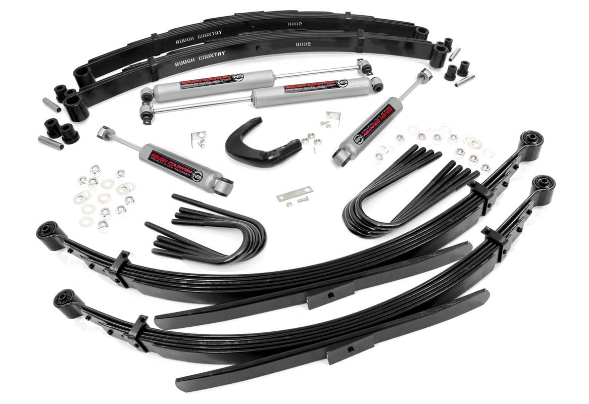 Rough Country (19530) 4 Inch Lift Kit | 52 Inch Rear Springs | Chevy/GMC C10/K10 C15/K15 Truck/Jimmy (73-76)