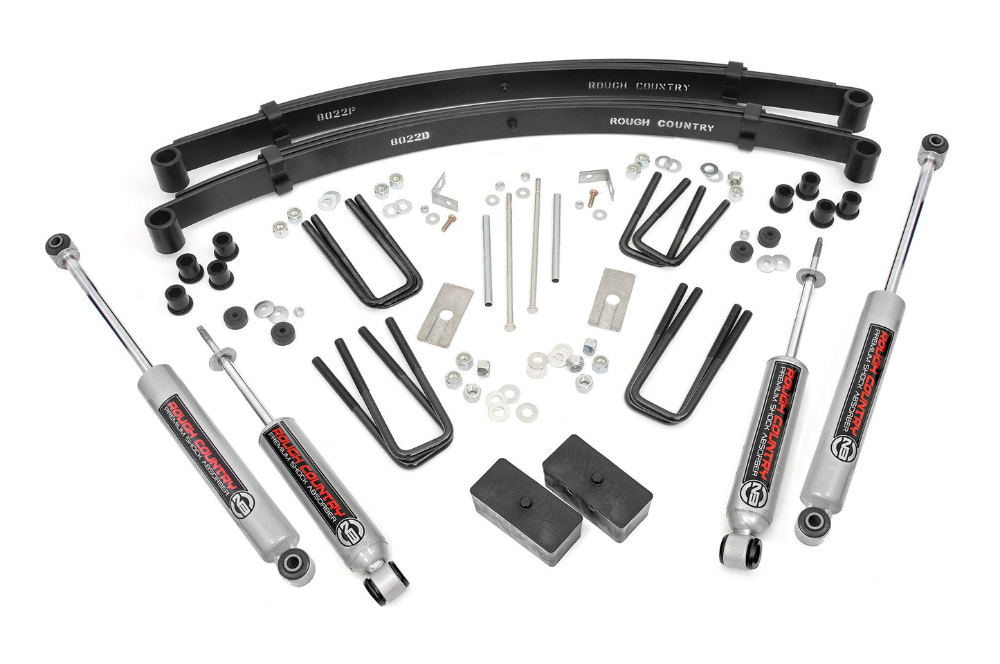 Rough Country (705N3) 3 inch Lift Kit | Rear Blocks | Toyota Truck 4WD (1984-1985)