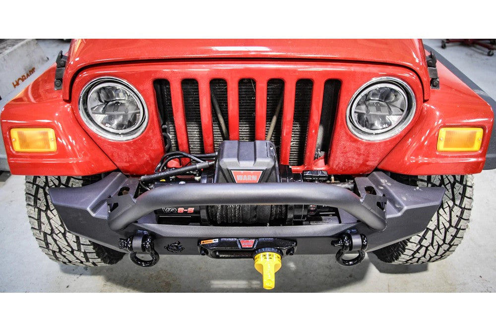 CrawlTek Pyro Mid-Width Front Bumper with Flat Top Stinger | Jeep Wrangler CJ/YJ/TJ