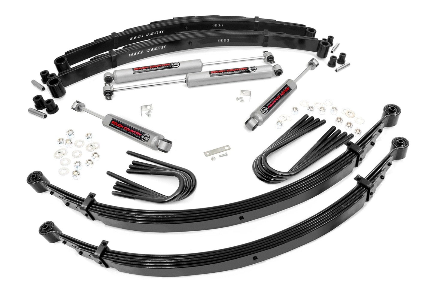 Rough Country (24030) 2 Inch Lift | 52 Inch Rear Springs | Chevy/GMC 3/4-Ton Suburban/C25/K25 Truck (77-87)