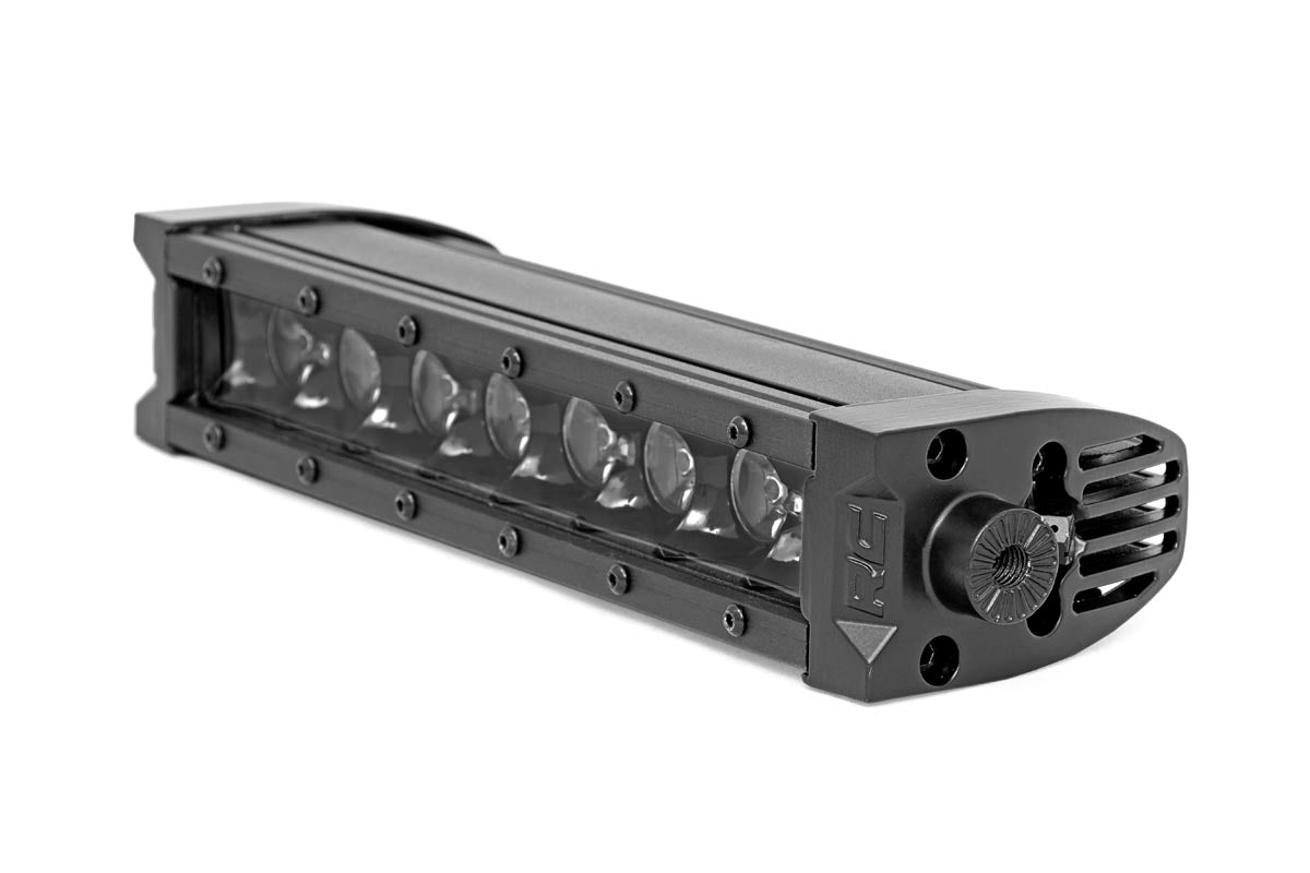 Rough Country (70718BLDRL) Black Series LED Light Bar | Cool White DRL | 8 Inch | Single Row