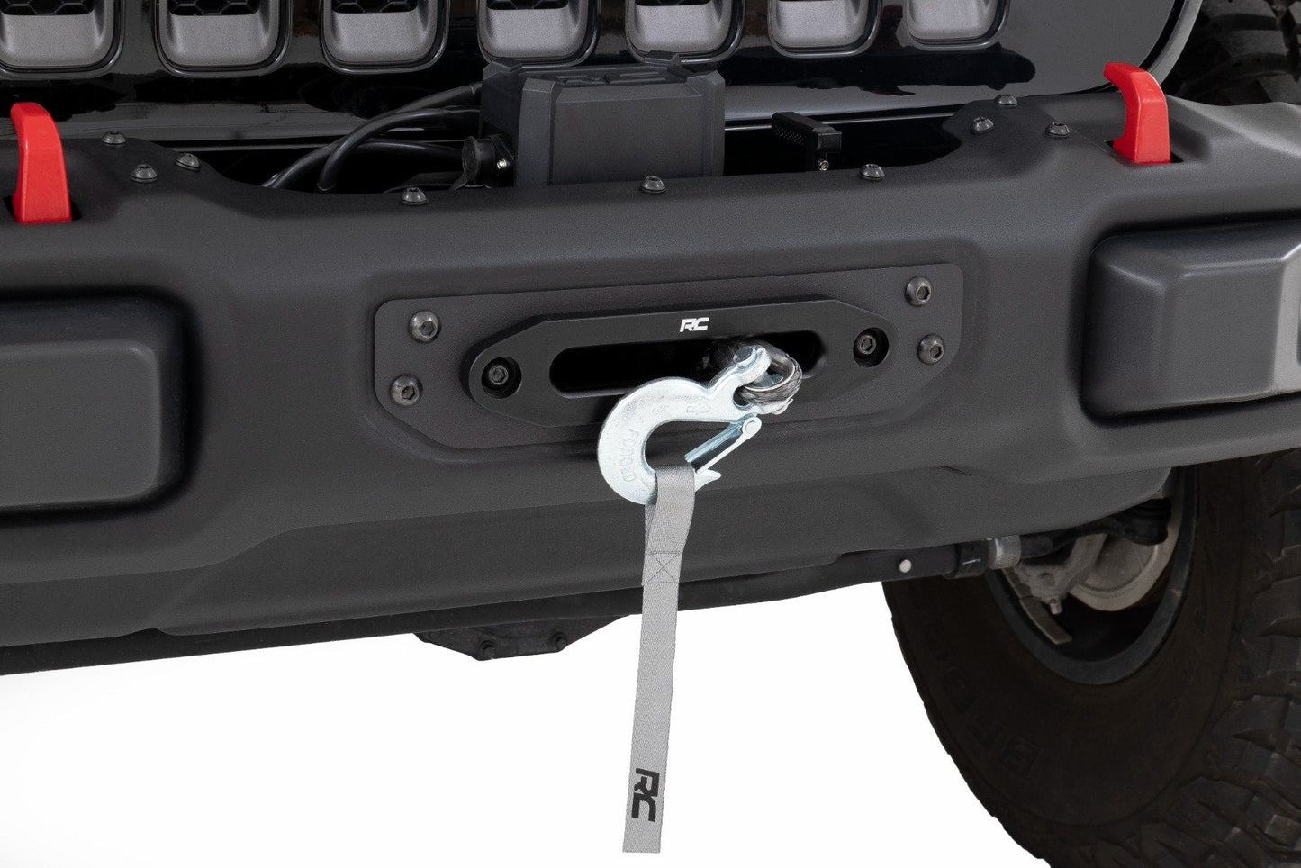 Rough Country (10652) Winch Mounting Plate | Modular Steel OE Bumper | Jeep Wrangler JL/Wrangler Unlimited (18-23)