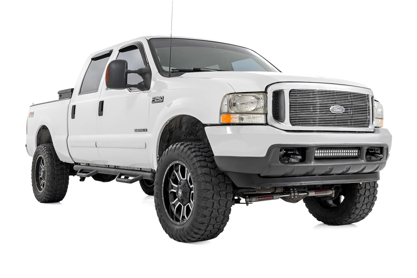 Rough Country (RCF9984CCA) Nerf Steps | Cab Length | Crew Cab | Ford F-250/F-350 Super Duty (99-16)