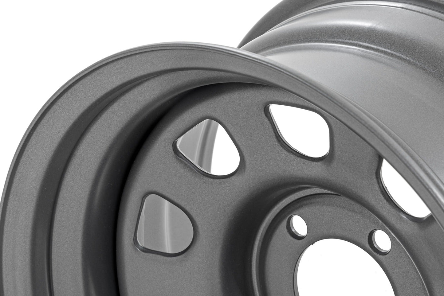 Rough Country (RC158545G) Steel Wheel | Gray | 15x8 | 5x4.5 | 3.30 Bore | -19
