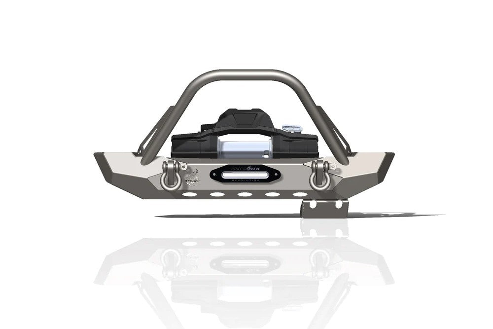 CrawlTek Pyro Mid-Width Front Bumper with Flat Top Stinger | Jeep Wrangler CJ/YJ/TJ