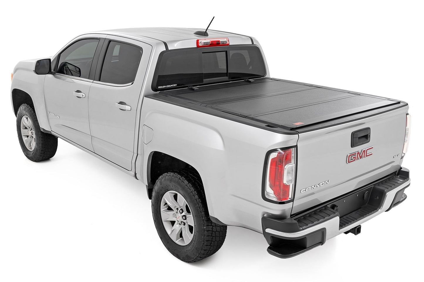 Rough Country (49120500) Hard Tri-Fold Flip Up Bed Cover | 5' Bed | Chevy/GMC Canyon/Colorado (15-24)