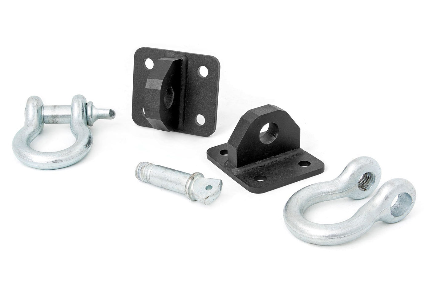 Rough Country (1058) D Ring Shackles and Mounts | TJ Stubby | XJ Winch | Jeep Cherokee XJ (84-01)/Wrangler TJ (97-06)