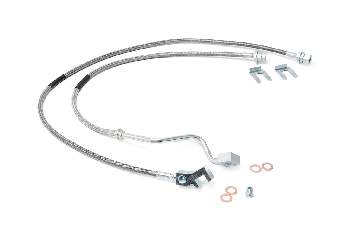 Rough Country (89705) Brake Lines | Stainless | FR | 4-8 Inch Lift | Ford F-250/F-350 Super Duty (99-04)