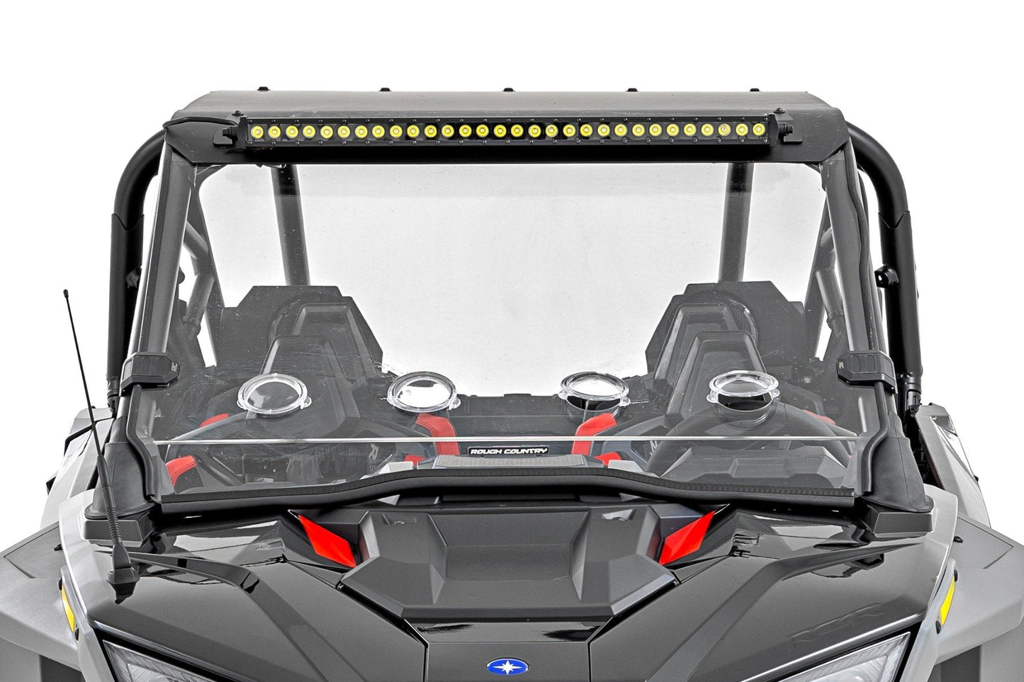 Rough Country (93161) 30" Single Row Light Mount | Front | Black Series | White DRL | Polaris RZR Turbo R 4WD