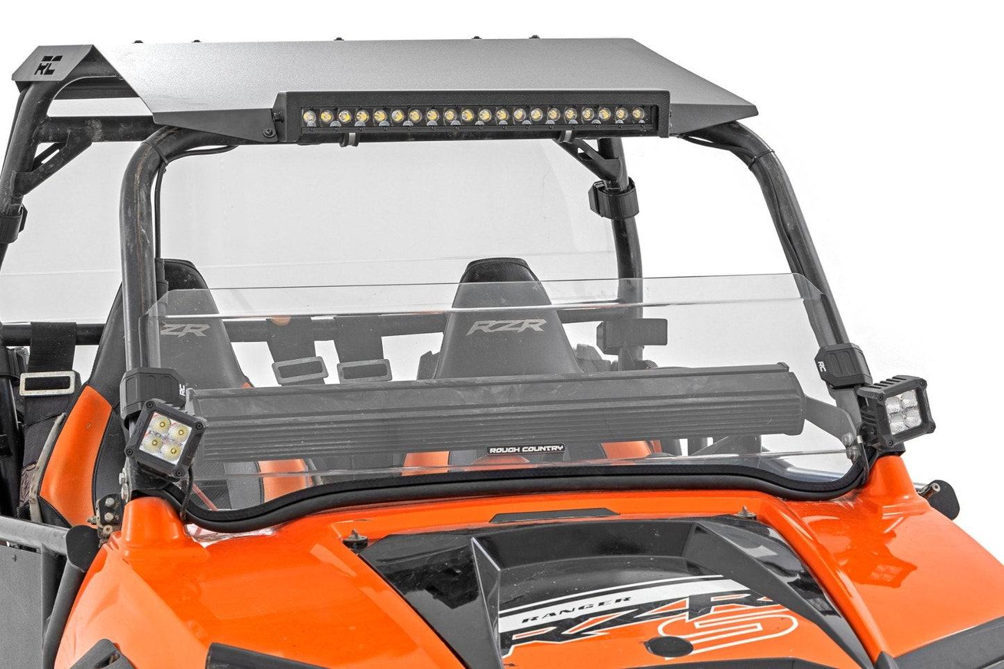 Rough Country (98111411) Half Windshield | Scratch Resistant | Polaris RZR 800