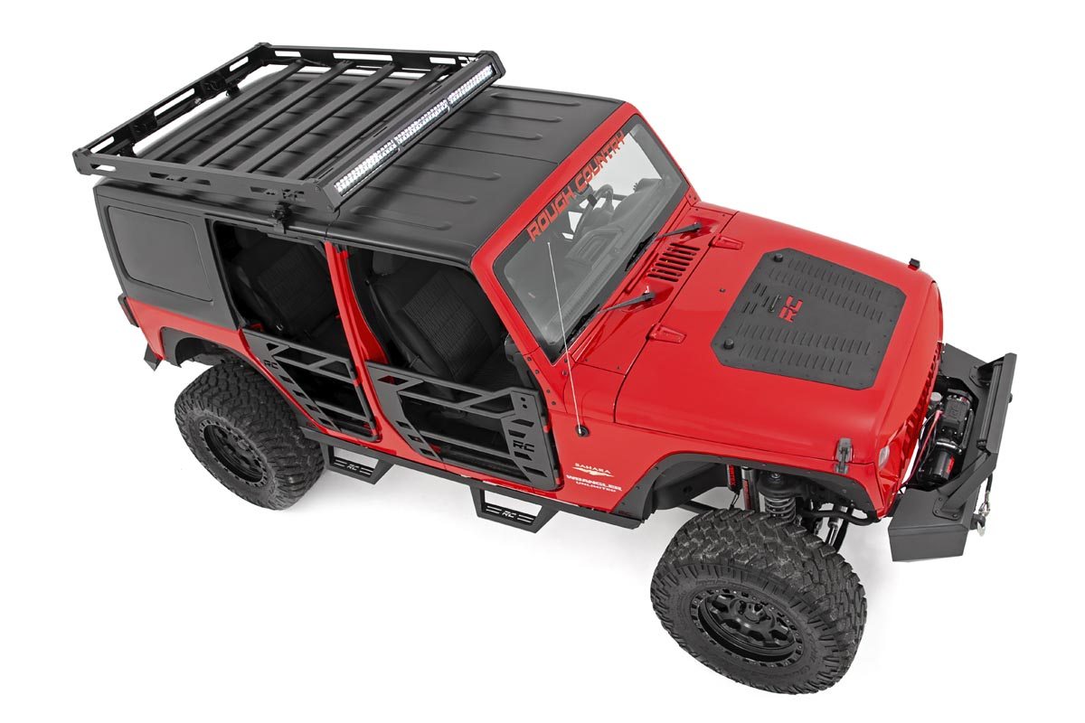 Rough Country (10527) Hood Louver with RC Logo | Jeep Wrangler JK (2007-2018)