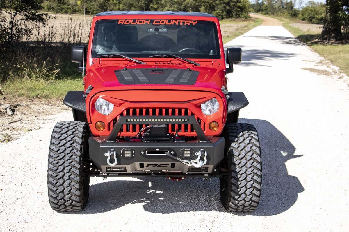 Rough Country (10527) Hood Louver with RC Logo | Jeep Wrangler JK (2007-2018)