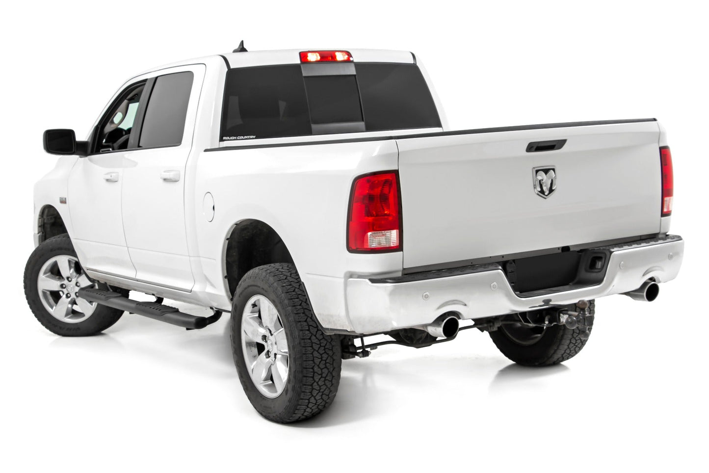 Rough Country (21003) Oval Nerf Step | Crew Cab | Black | Ram 1500/2500/3500 2WD/4WD