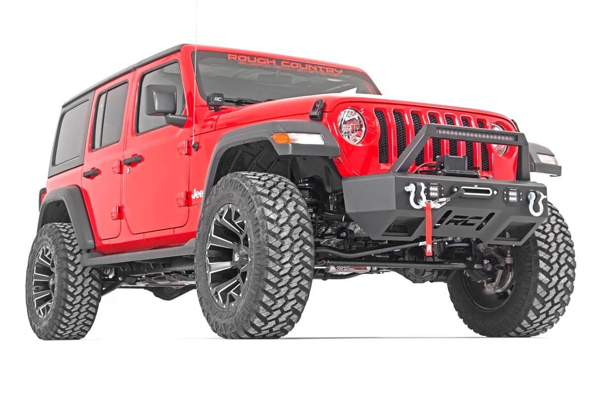 Rough Country (69150) 3.5 Inch Lift Kit | Adj LCA | FR D/S | Vertex | Jeep Wrangler Unlimited Rubicon (18-23)
