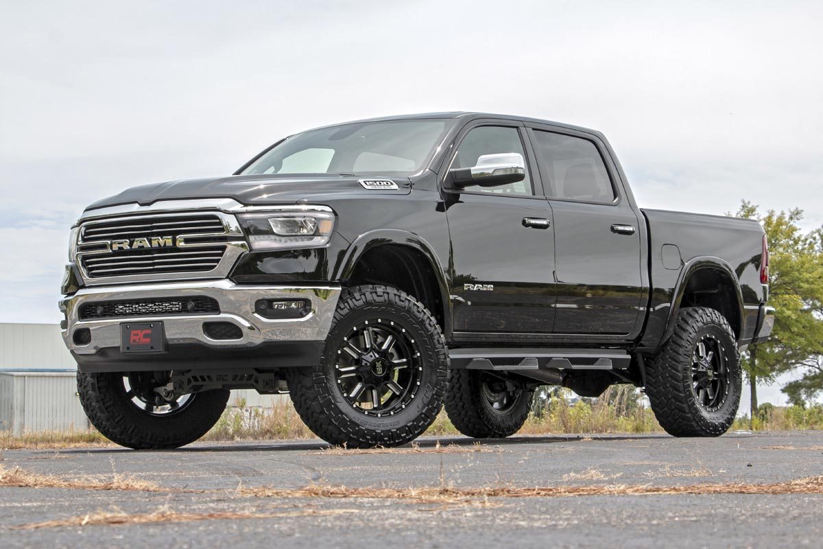 Rough Country (70779DRLA) LED Light Kit | Bumper Mount | 20" Black Dual Row| Amber DRL | Ram 1500 (19-23)