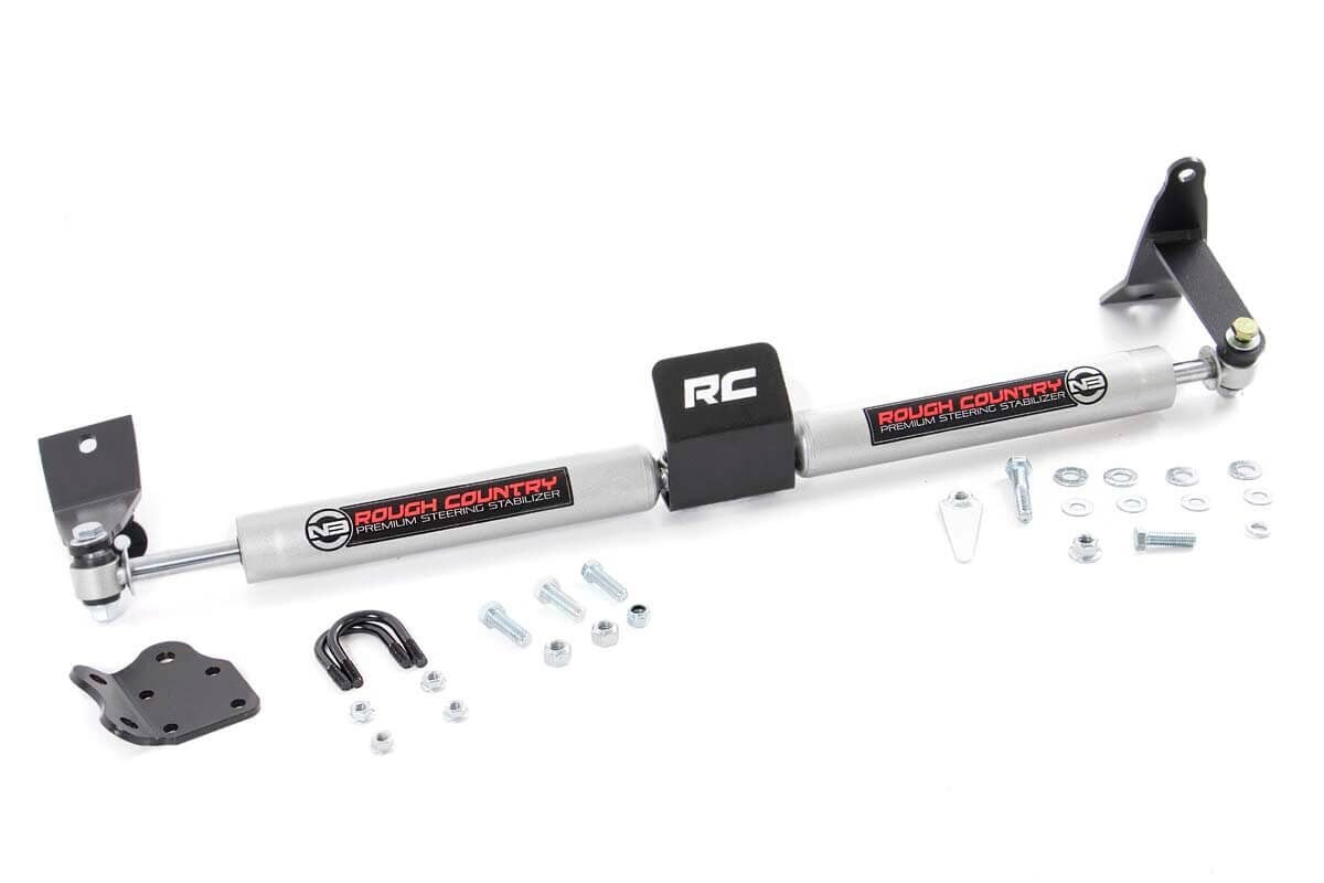 Rough Country (8749530) N3 Steering Stabilizer | Dual | 2-8 Inch Lift | Ram 2500 4WD (10-13)