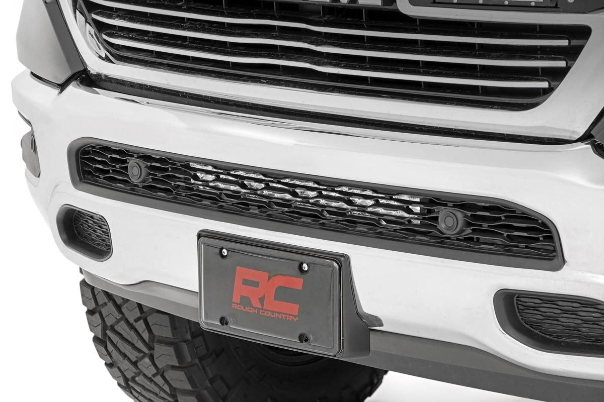 Rough Country (70779DRLA) LED Light Kit | Bumper Mount | 20" Black Dual Row| Amber DRL | Ram 1500 (19-23)