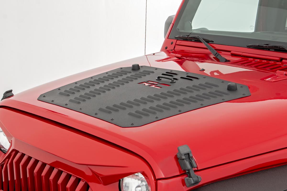 Rough Country (10527) Hood Louver with RC Logo | Jeep Wrangler JK (2007-2018)