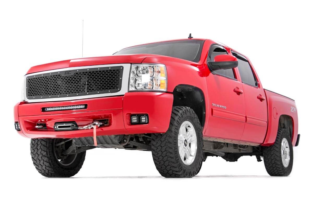 Rough Country (70762DRL) Chevrolet LED Fog Light Kit | Black Series w/ White DRL (07-13 Silverado 1500)