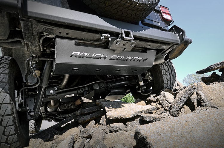 Rough Country (779) Muffler Skid Plate | Jeep Wrangler JK (2007-2018)