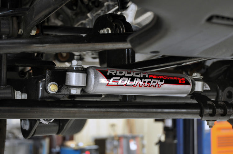 Rough Country (1108) Steering Stabilizer Relocation Bracket | Jeep Wrangler JK/Wrangler Unlimited (07-18)