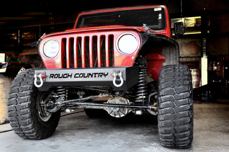Rough Country (1058) D Ring Shackles and Mounts | TJ Stubby | XJ Winch | Jeep Cherokee XJ (84-01)/Wrangler TJ (97-06)