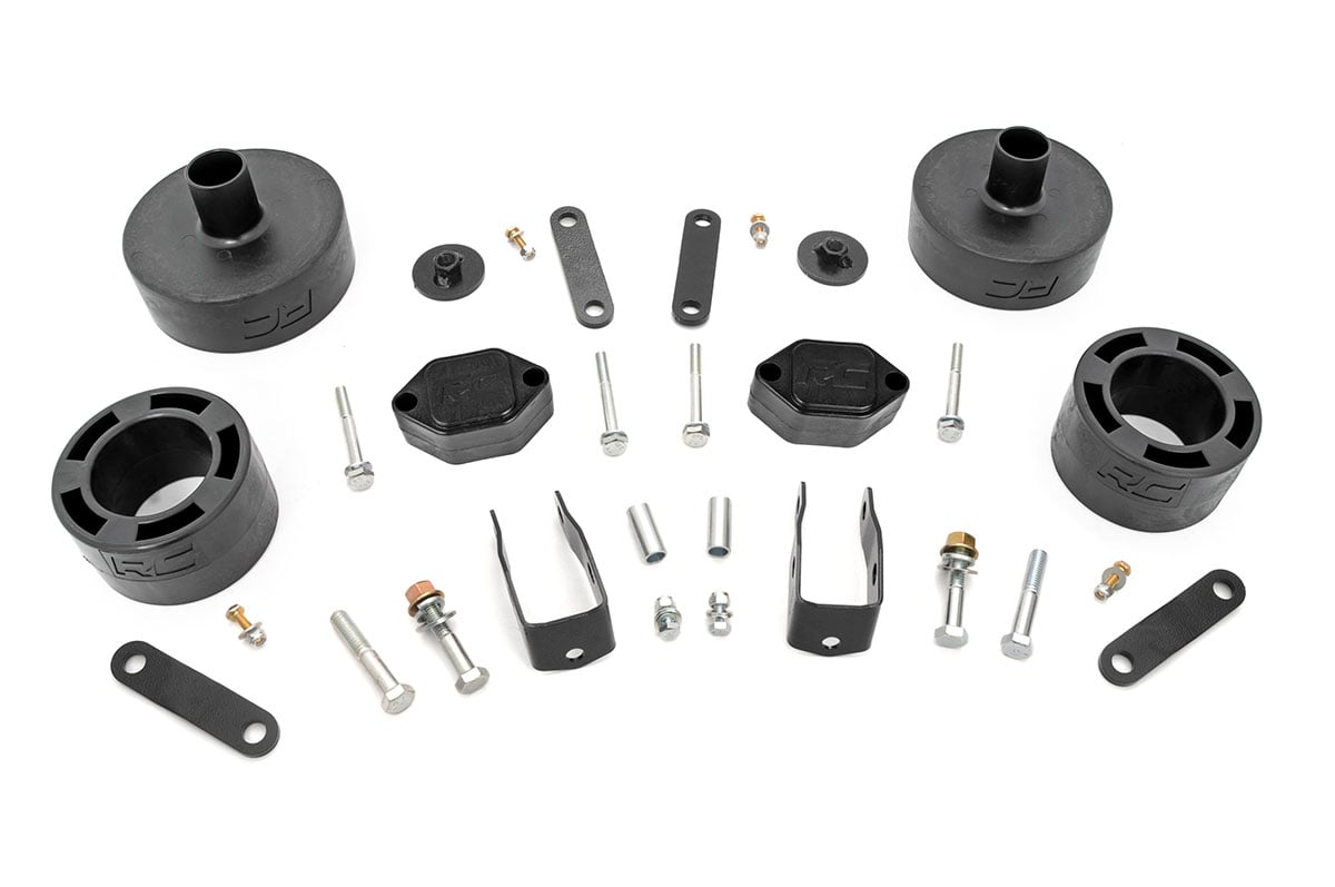 Rough Country (656) 2.5 Inch Lift Kit | Spacers | Jeep Wrangler JK/Wrangler Unlimited (07-18)