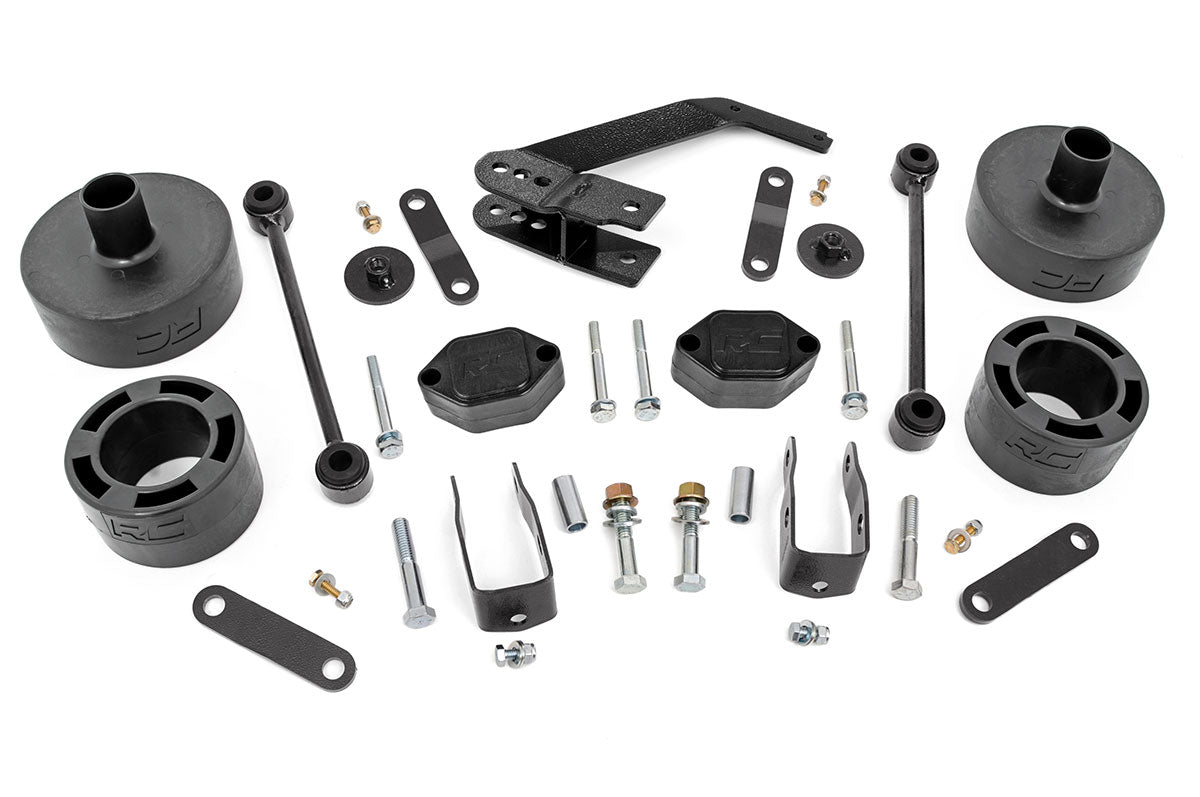 Rough Country (635) 2.5 Inch Lift Kit | Spacers | Series II | Jeep Wrangler JK/Wrangler Unlimited (07-18)