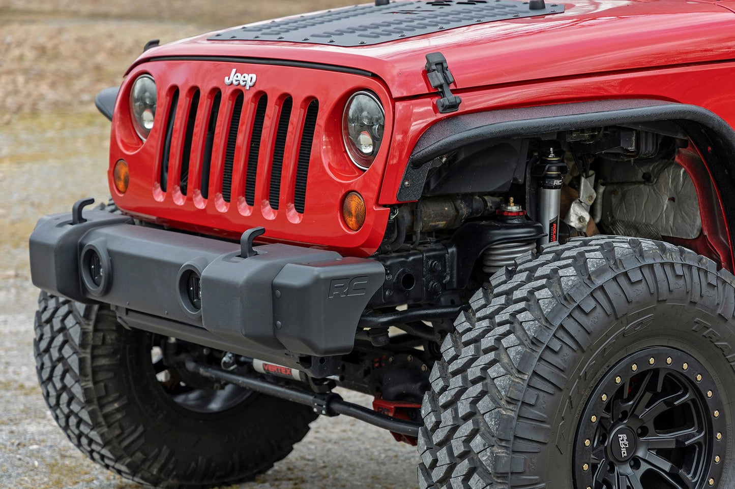 Rough Country (1047) Front Bumper Caps | Jeep Wrangler JK (2007-2018)