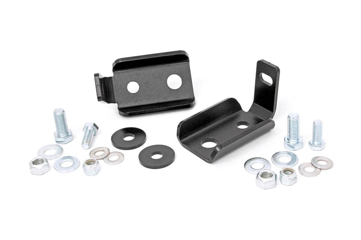 Rough Country (1020) Shock Relocation Brackets | Front | Jeep Wrangler JK (2007-2018)