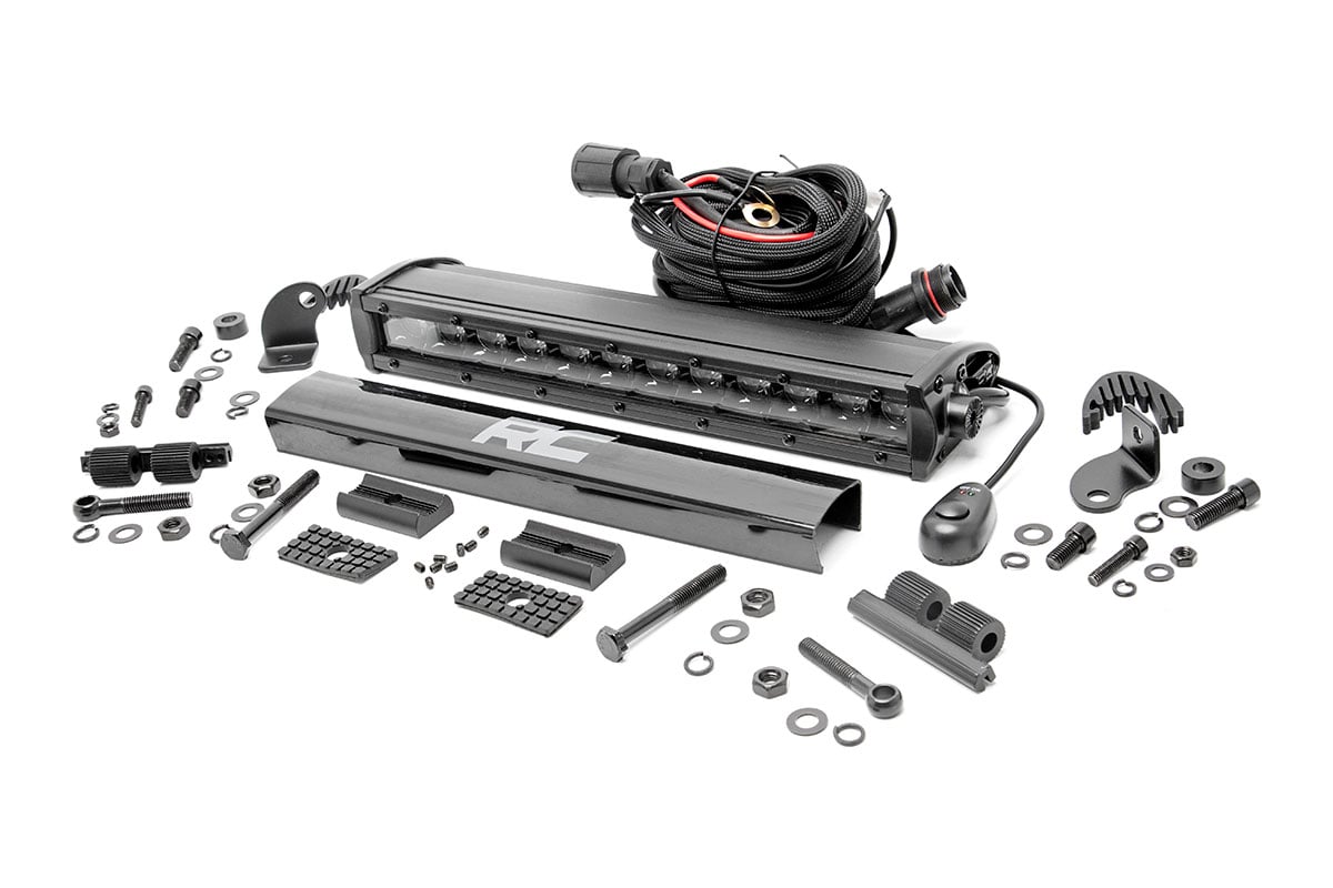 Rough Country (70712BL) Black Series LED Light Bar | 12 Inch | Single Row