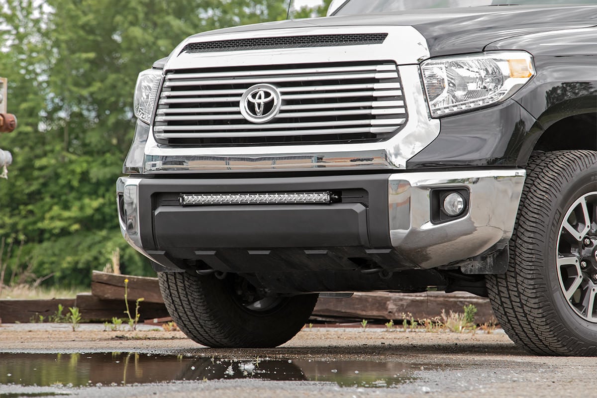 Rough Country (70656) LED Light Kit | Bumper Mount | 30" Chrome Single Row | Toyota Tundra (14-21)