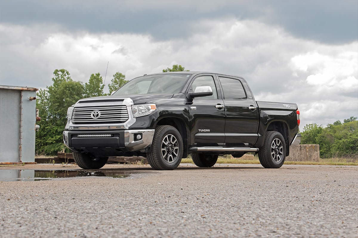 Rough Country (70656) LED Light Kit | Bumper Mount | 30" Chrome Single Row | Toyota Tundra (14-21)