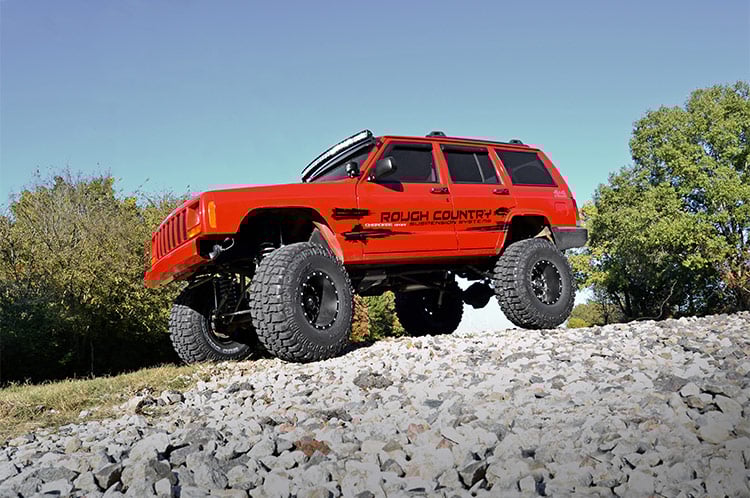 Rough Country (70517) LED Light Mount | Upper Windshield | 50" Curved | Jeep Cherokee XJ (84-01)