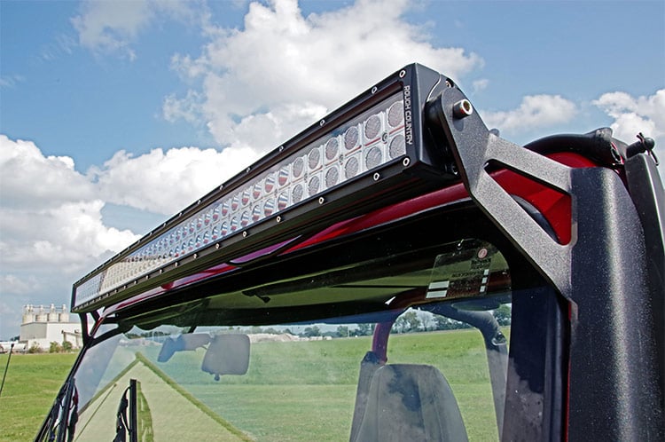 Rough Country (70508) LED Light Mount | Upper Windshield | 50" Straight | Jeep Wrangler YJ (87-95)