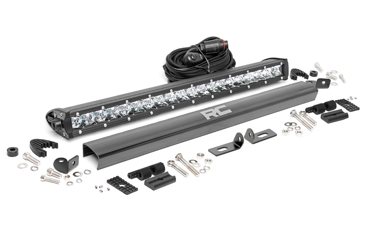 Rough Country (70814) LED Light Kit | Bumper Mount | 20" Chrome Single Row | Ford Ranger (19-23)